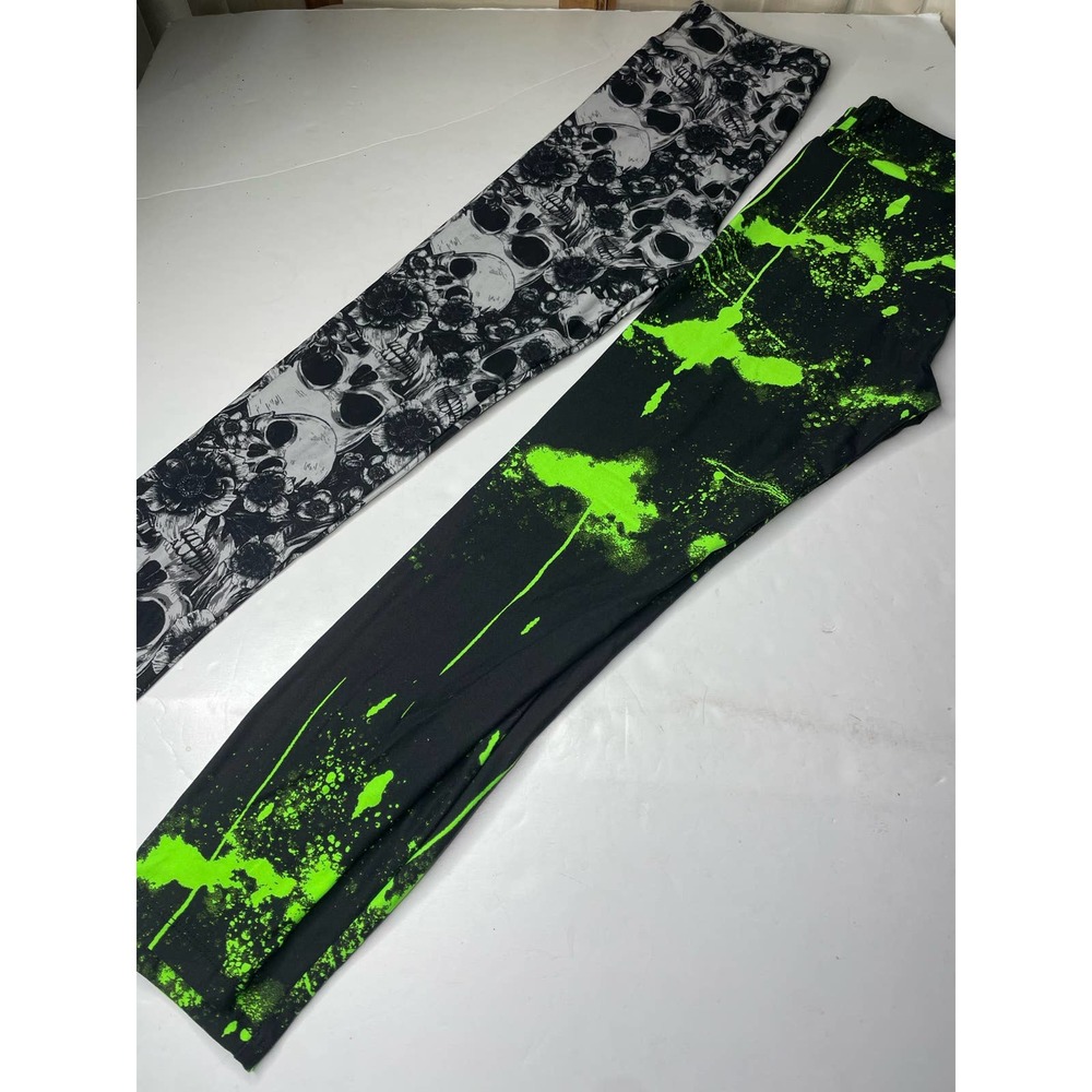 Lularoe One Size Skull Halloween Leggings New